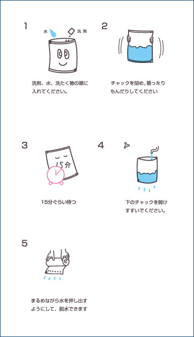 どこでも洗たくパック（粉石けん2個付）