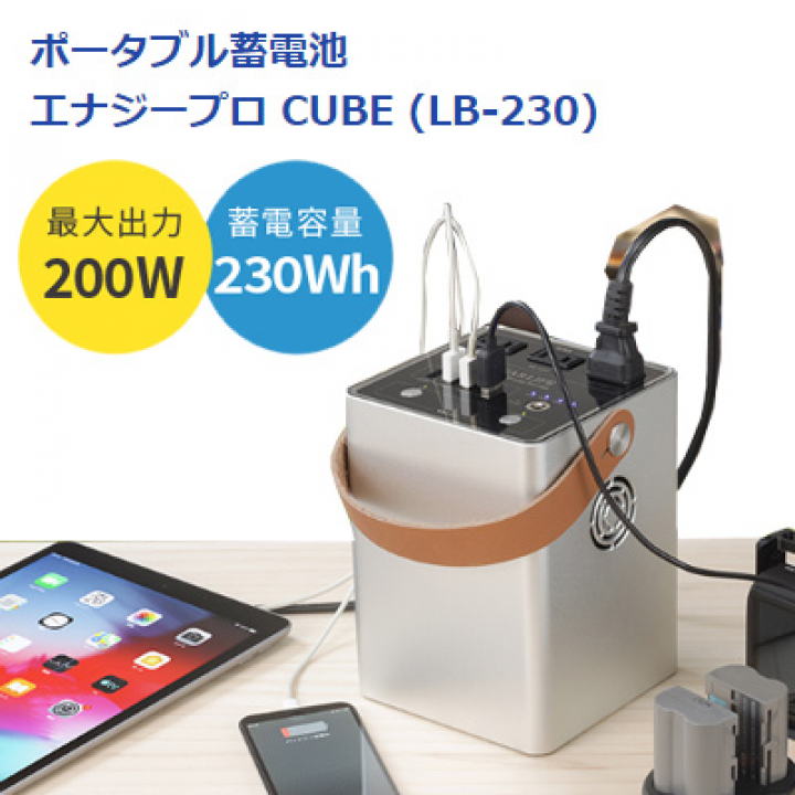 ポータブル 蓄電池 エナジープロCUBE[LB-230] 本体のみ